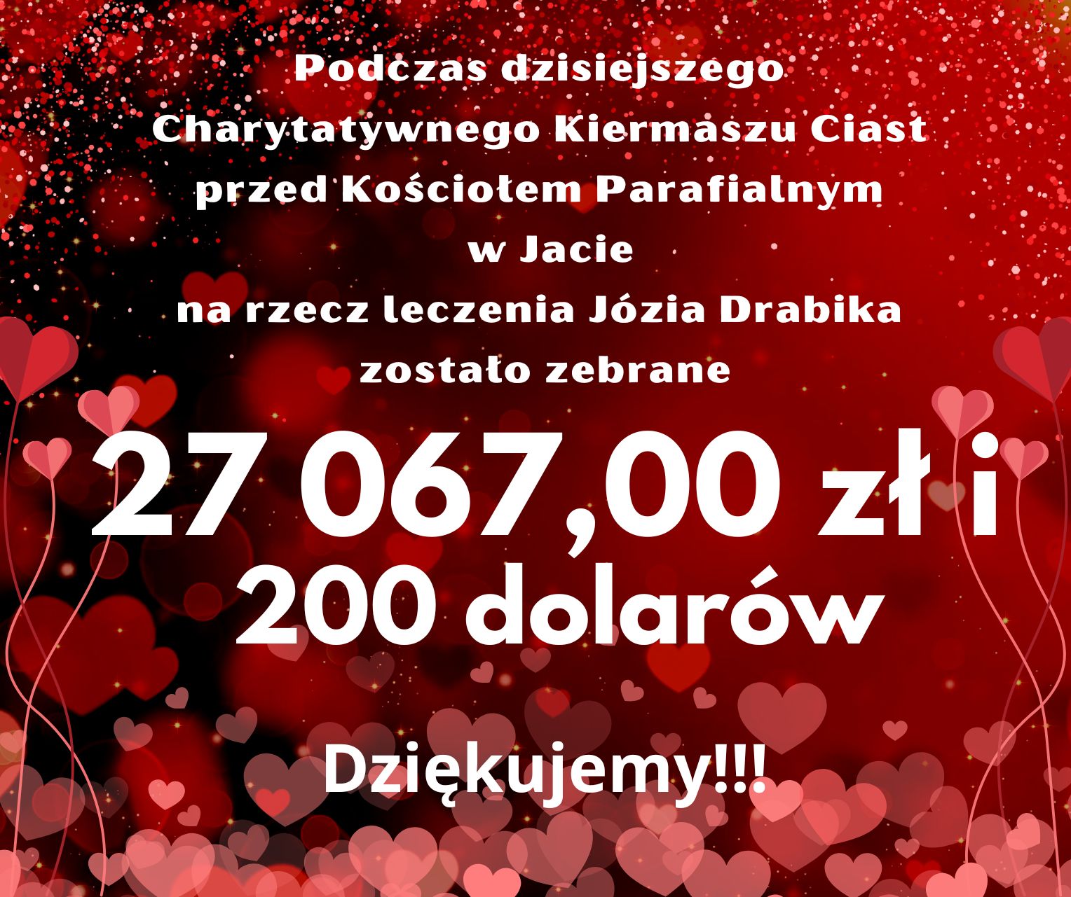 Dziękujemy za okazane serce