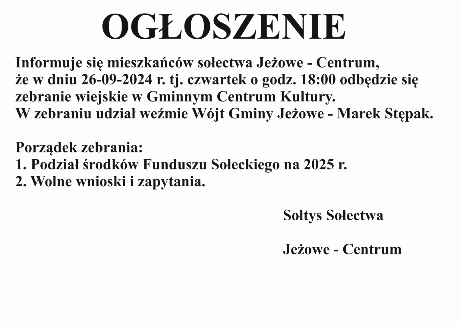 Zebranie wiejskie