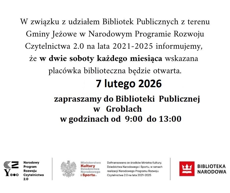Biblioteka czynna w sobotę