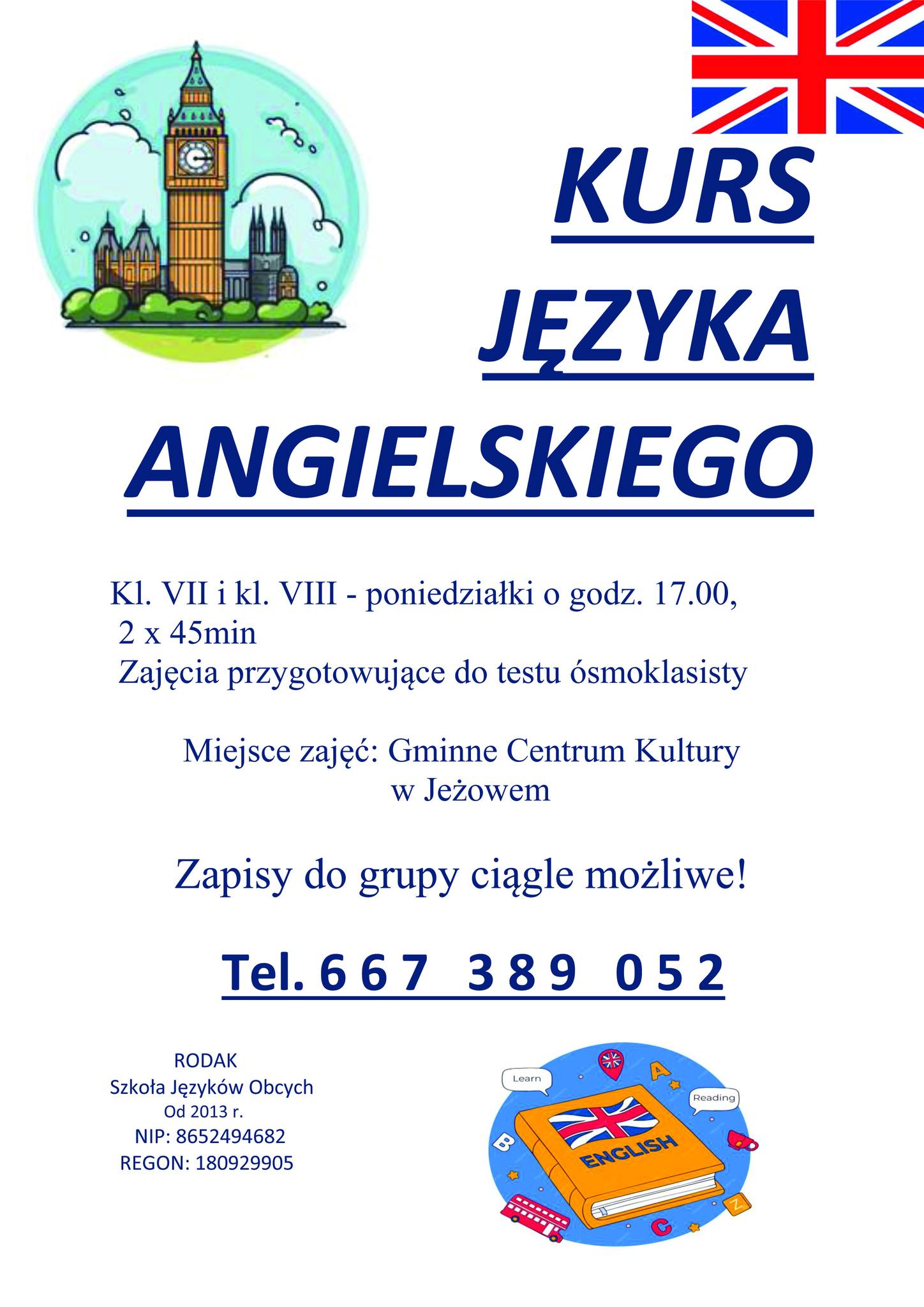 Zapisz się na kurs języka angielskiego