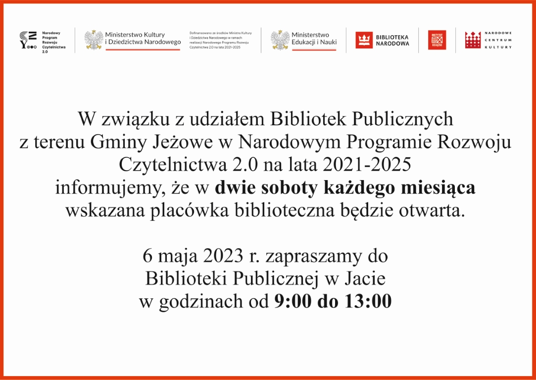 Biblioteka czynna w sobotę