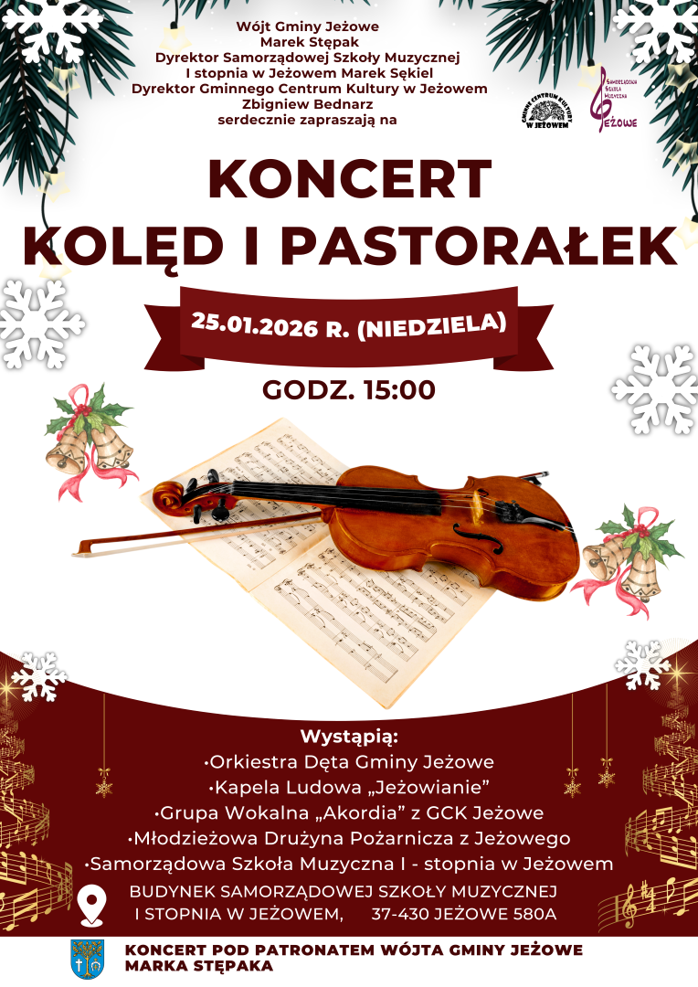 Serdecznie zapraszamy na Koncert Kolęd i Pastorałek