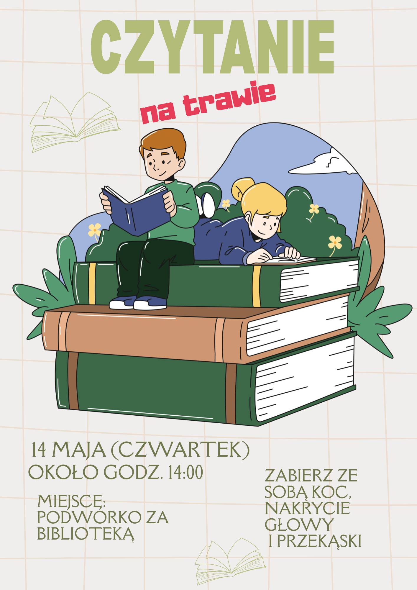Czytanie na trawie i czarodziejskie portrety 