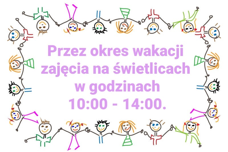 Godziny otwarcia w wakacje