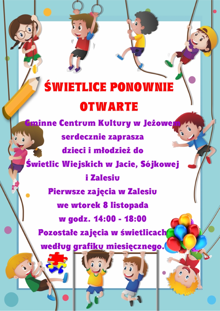 Świetlice ponownie otwarte