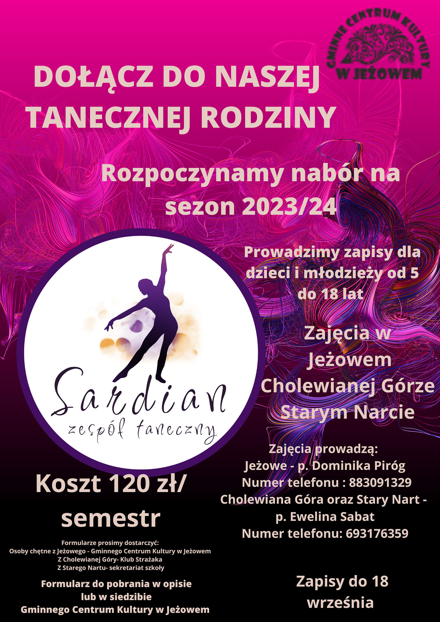 Nabór do zespołu tanecznego "SARDIAN"