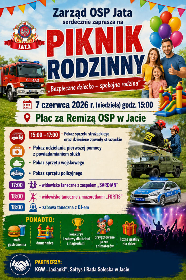  PIKNIK RODZINNY  „Bezpieczne dziecko – spokojna rodzina” 