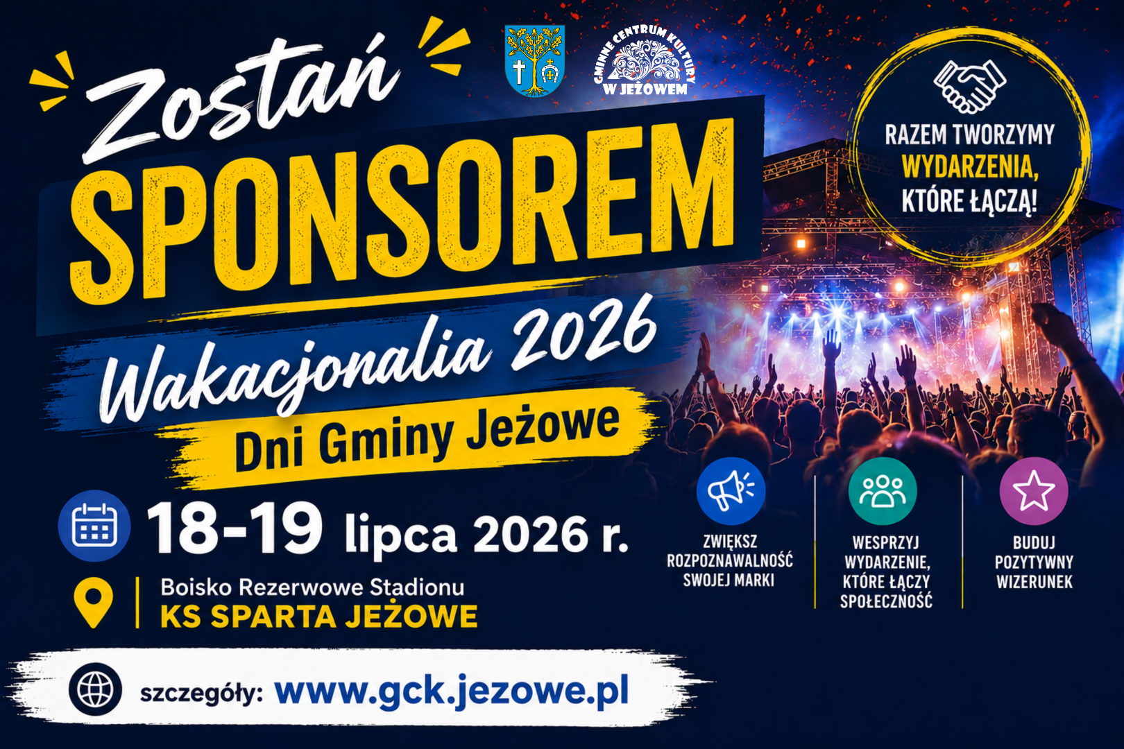 Zostań Sponsorem - Dni Gminy Jeżowe - Wakacjonalia 2026