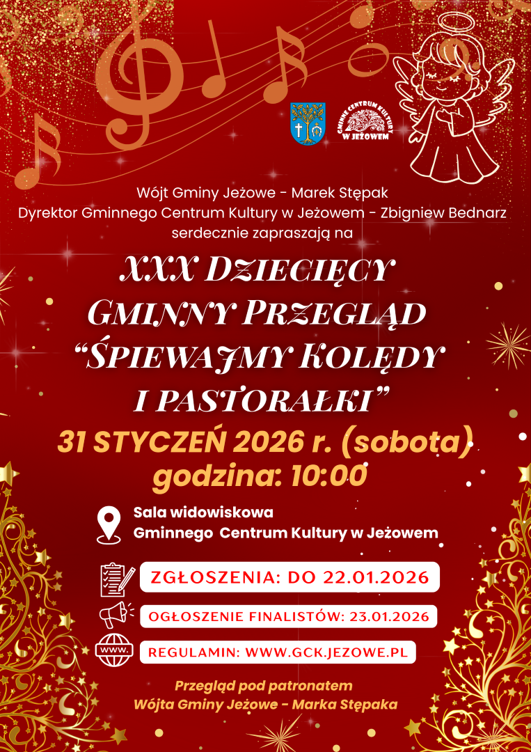 Jubileuszowy XXX Dziecięcy Gminny Przegląd „Śpiewajmy Kolędy i Pastorałki” 