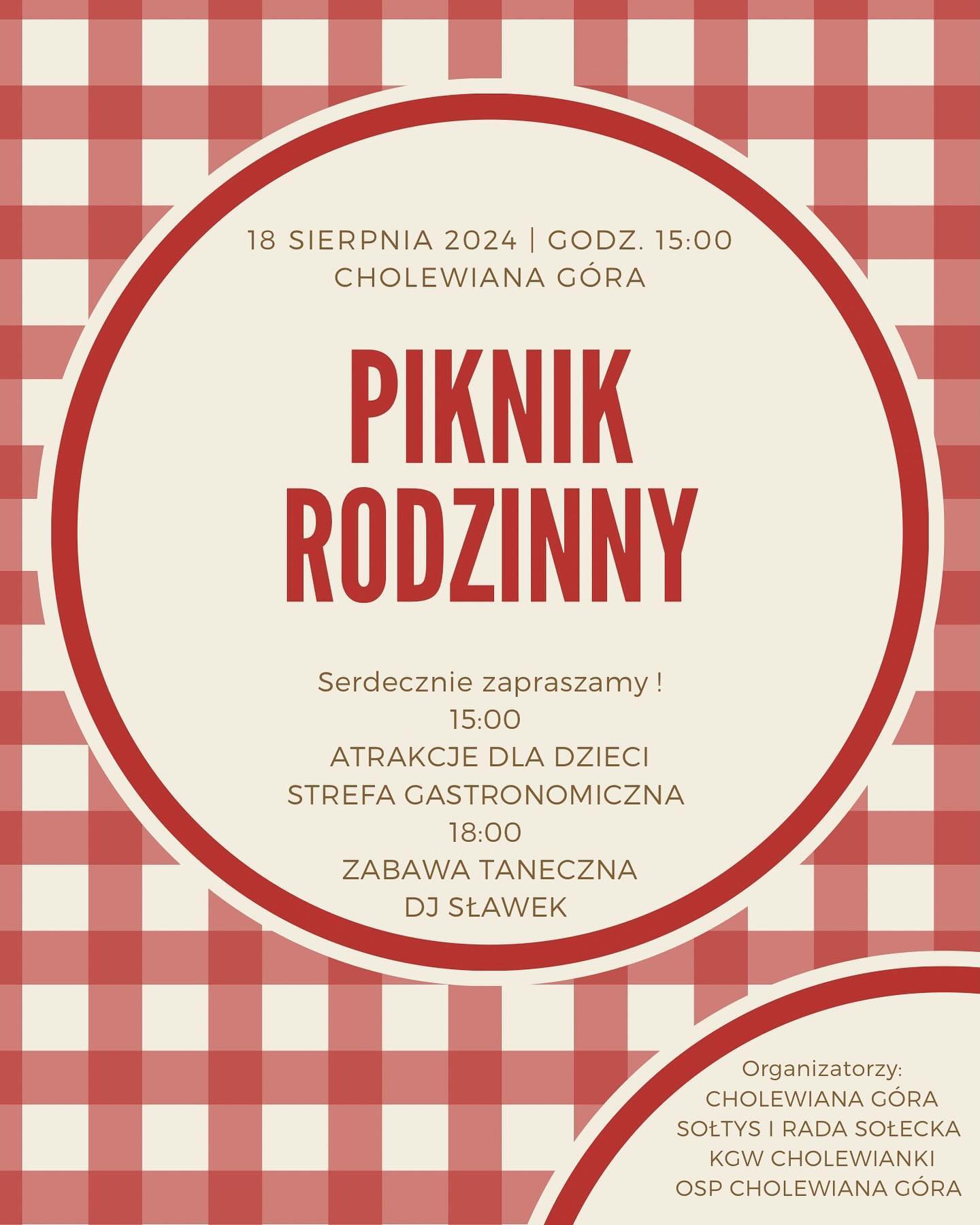 Piknik rodzinny w Cholewianej Górze