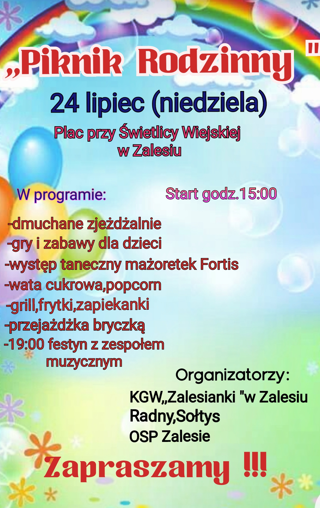 Piknik rodzinny w Zalesiu