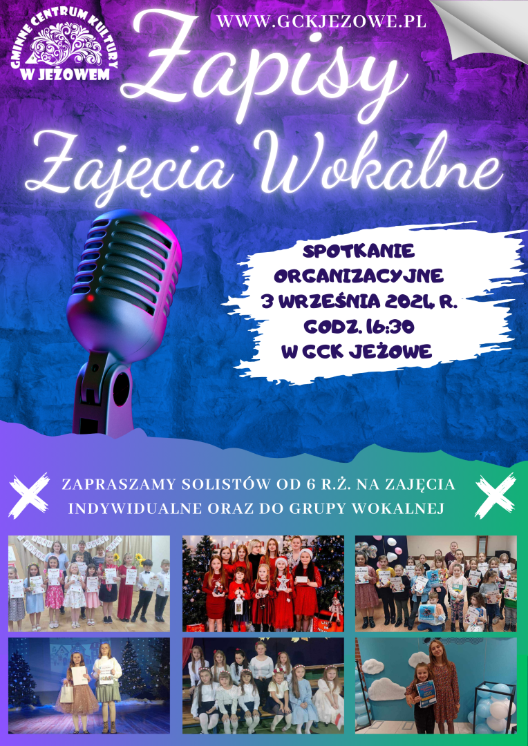 Zapisy na zajęcia wokalne