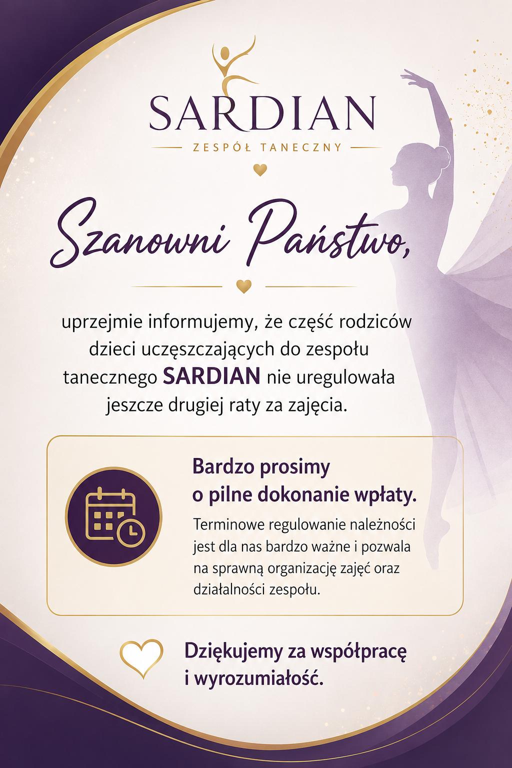 Przypomnienie o płatności