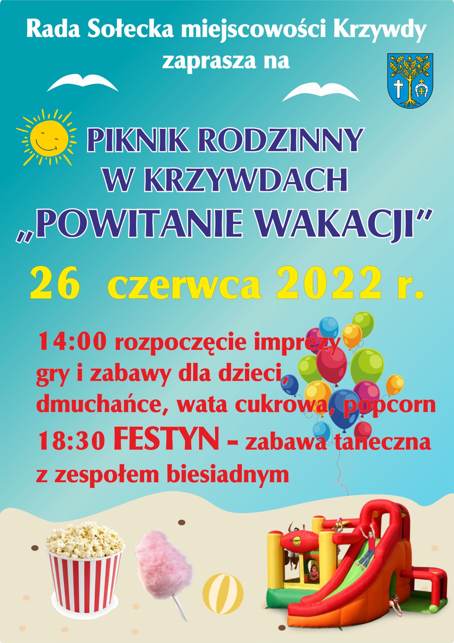 PIKNIK RODZINNY W KRZYWDACH. ZAPRASZAMY