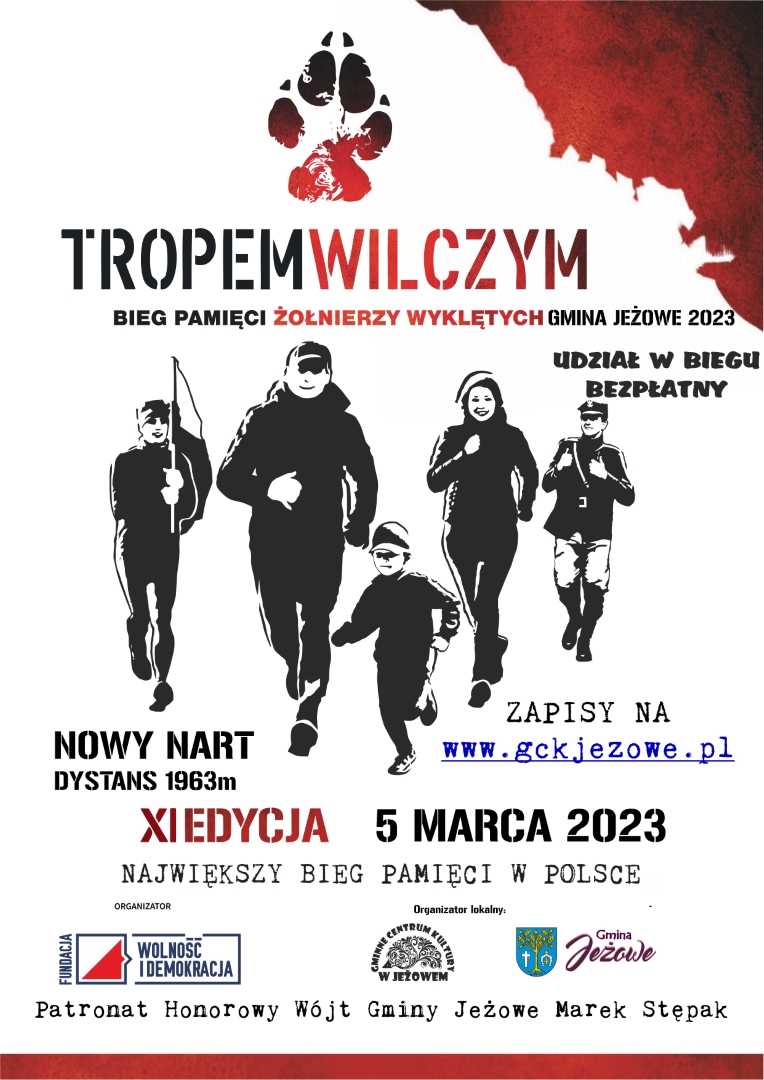 Wyniki Biegu Pamięci Żołnierzy Wyklętych "Tropem Wilczym" Gmina Jeżowe - Nowy Nart 2023