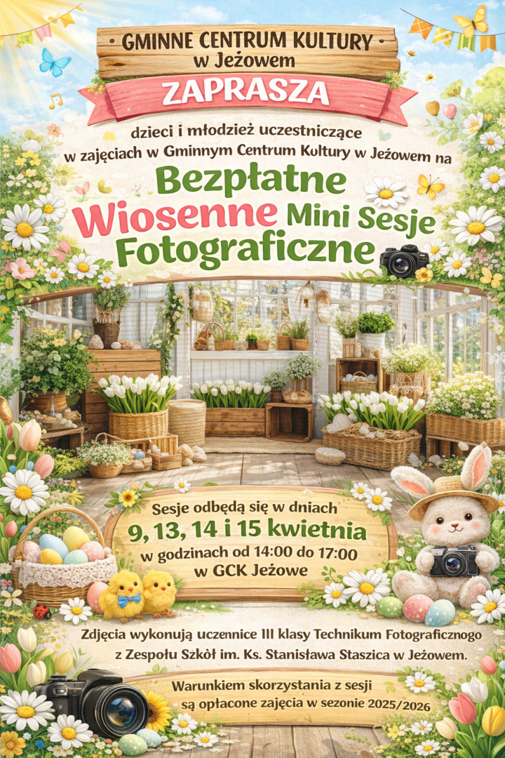 Wiosenne Mini Sesje Fotograficzne w GCK Jeżowe