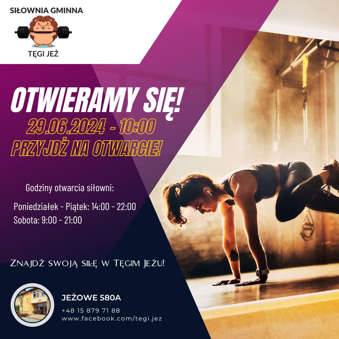 Wielkie otwarcie Siłowni "Tęgi Jeż"