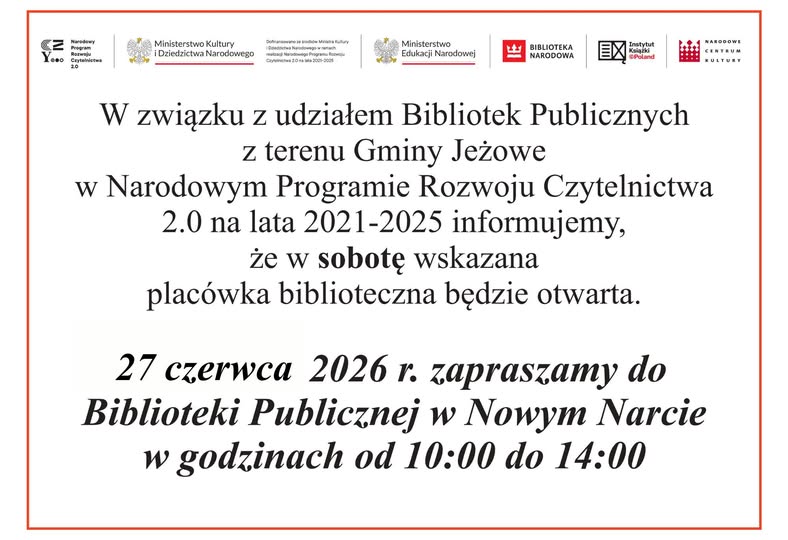 Zapraszamy w sobotę