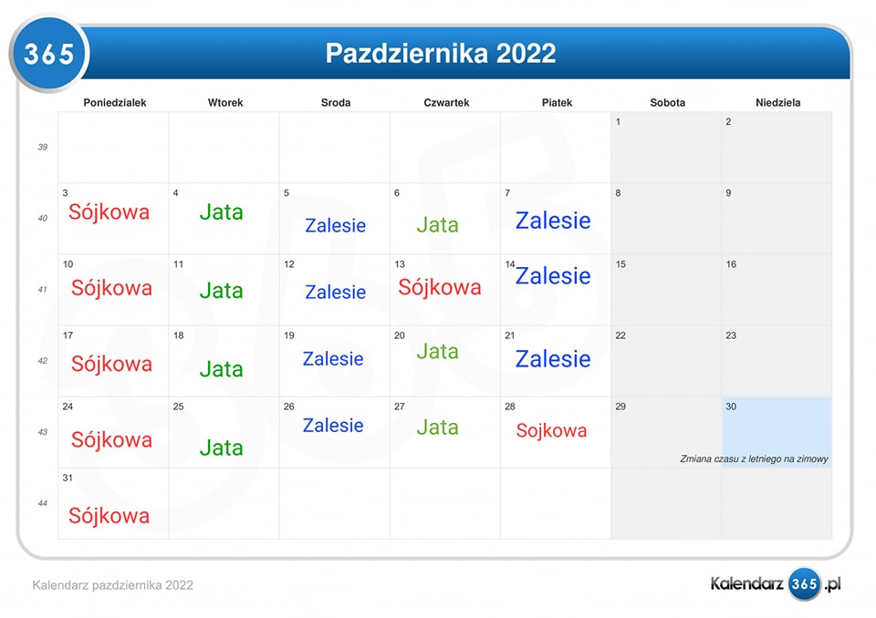 Świetlice - Jata, Zalesie, Sójkowa