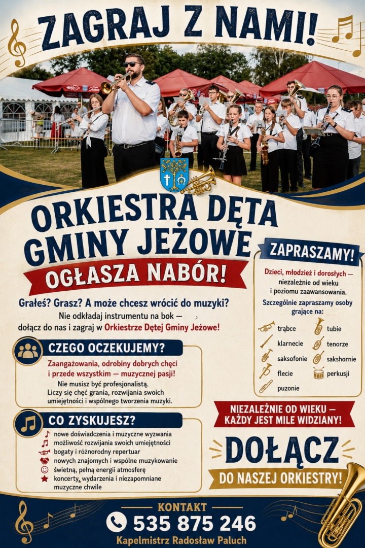 Dołącz do Orkiestry Dętej Gminy Jeżowe 