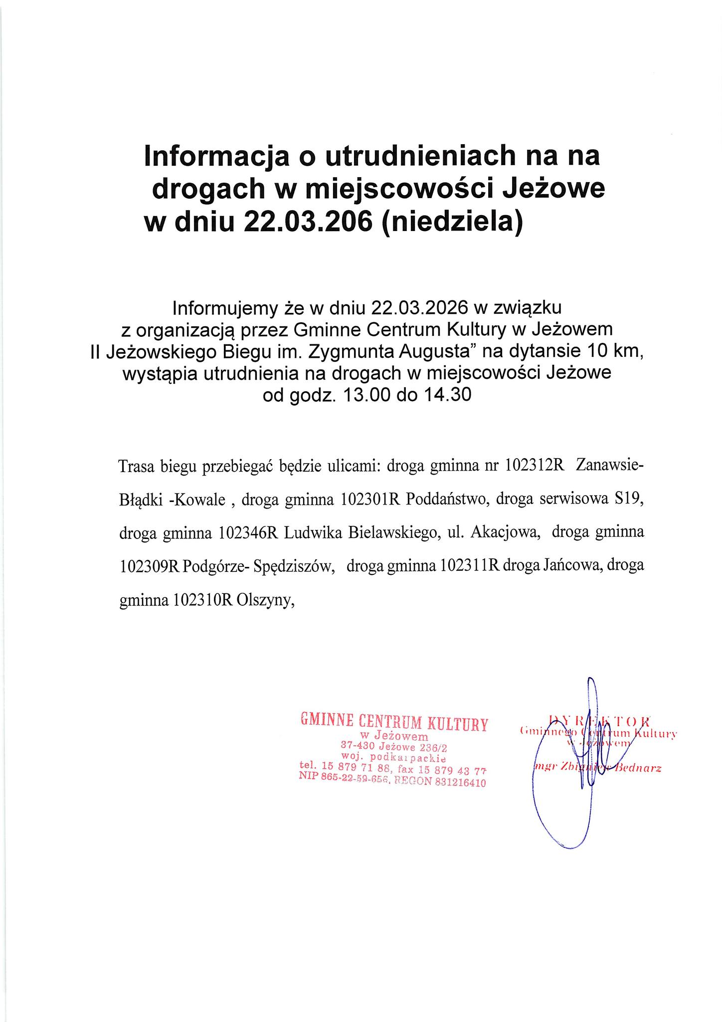 Utrudnienia na drogach