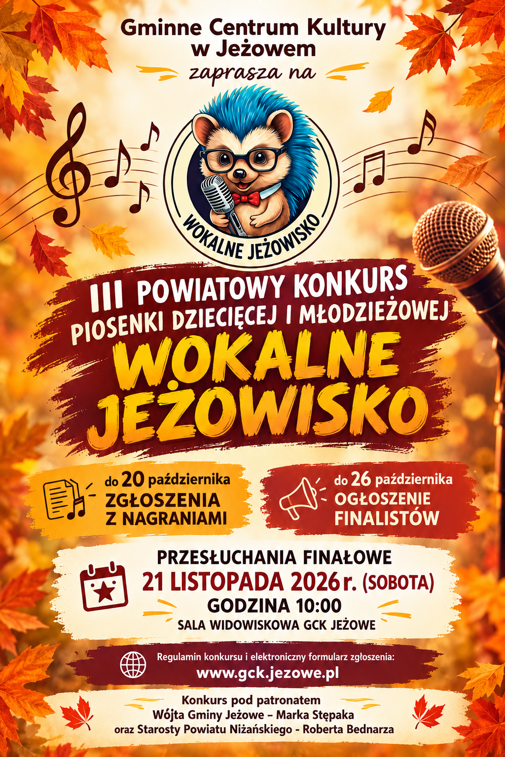 III Powiatowy Konkursu Piosenki Dziecięcej i Młodzieżowej ,,WOKALNE JEŻOWISKO" 