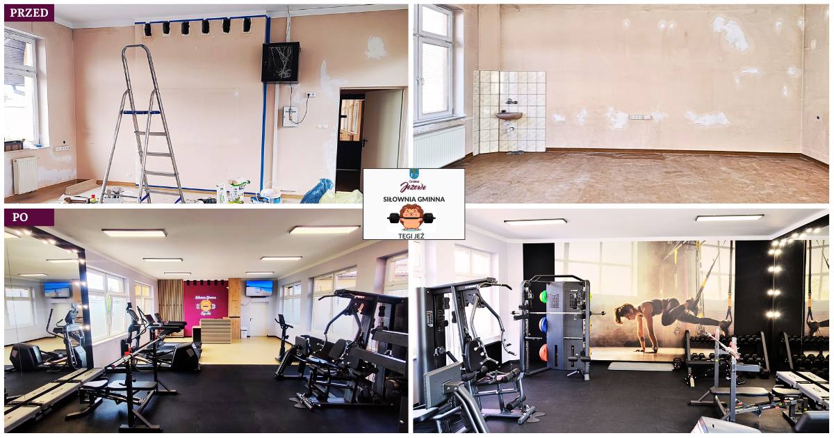 Siłownia przed i po