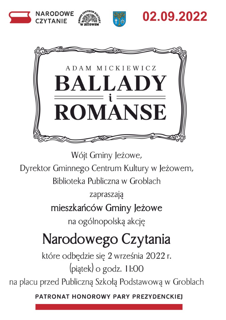 Narodowe Czytanie - Groble 2022