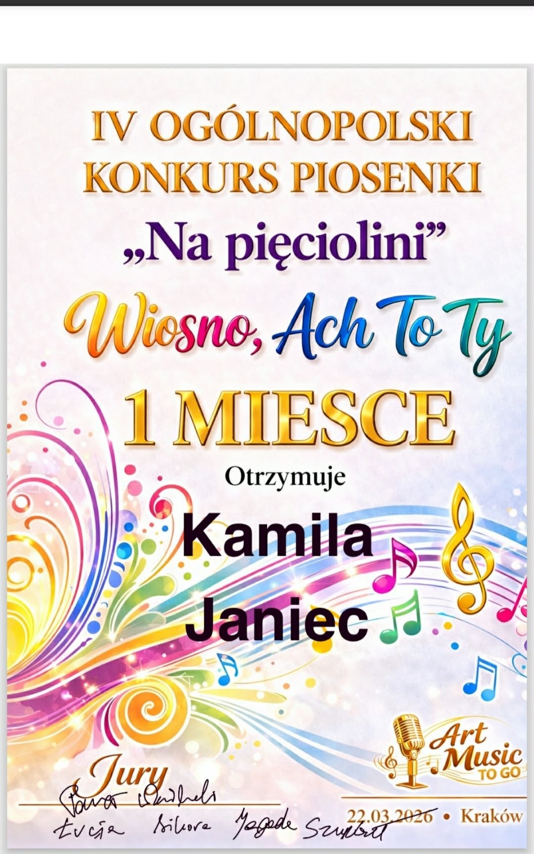 Kamila Janiec - sukces