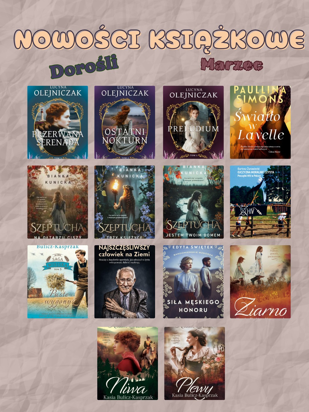 Nowości książkowe - marzec 2026