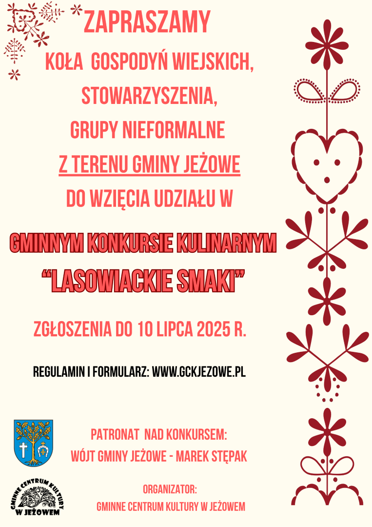 Gminny Konkurs Kulinarny “Lasowiackie Smaki” zgłoś się