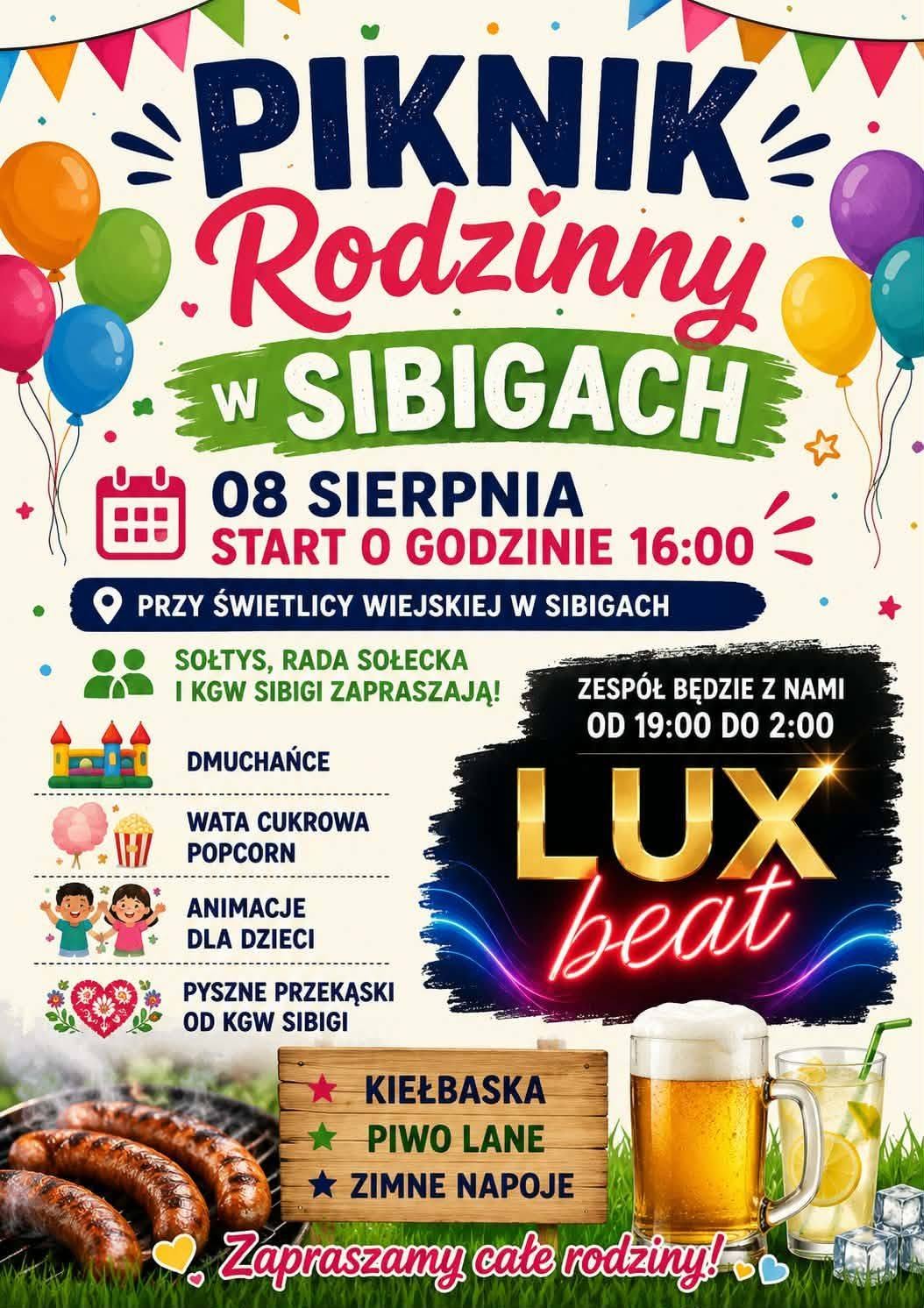 Piknik rodzinny w Sibigach