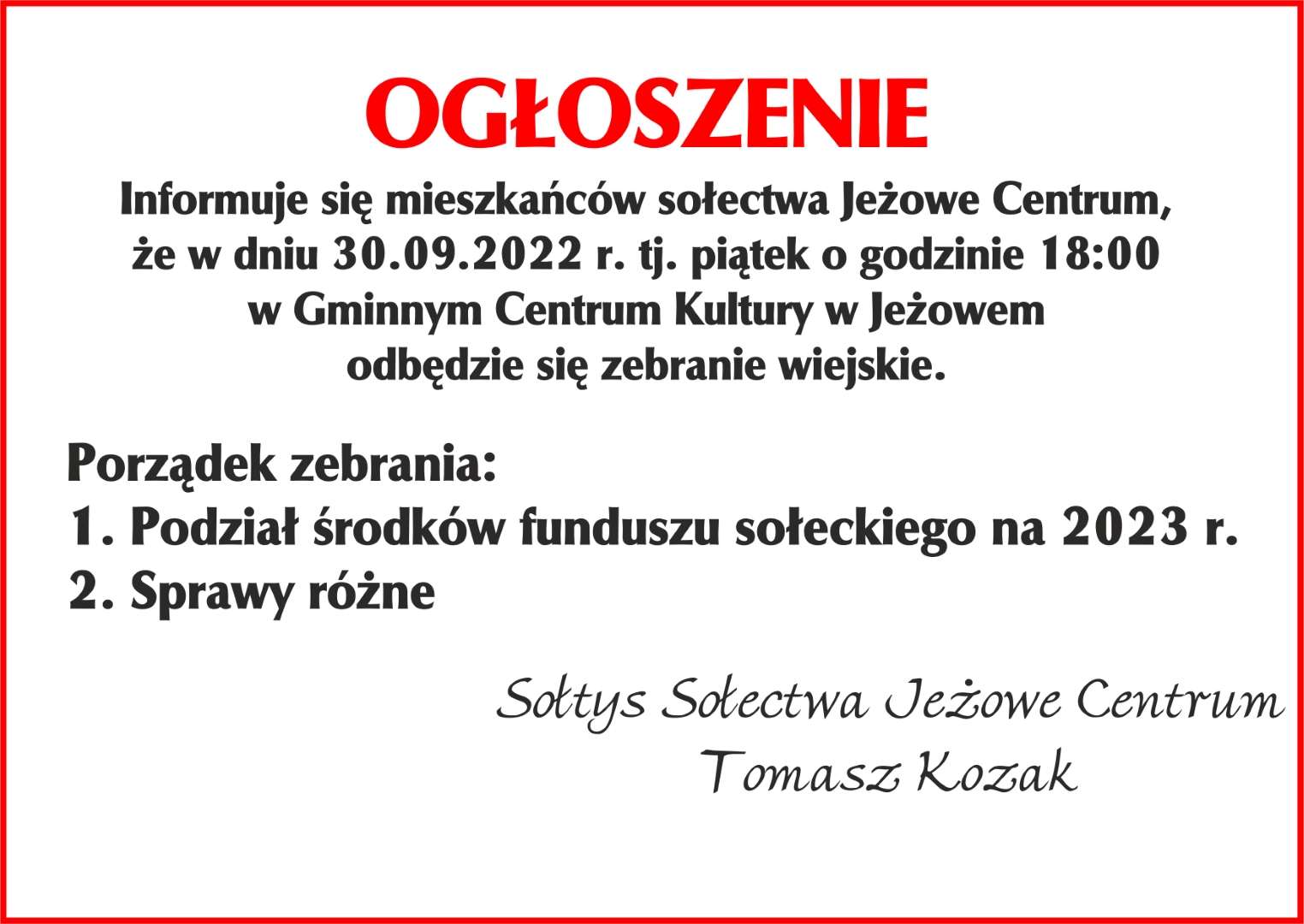 Zebranie wiejskie