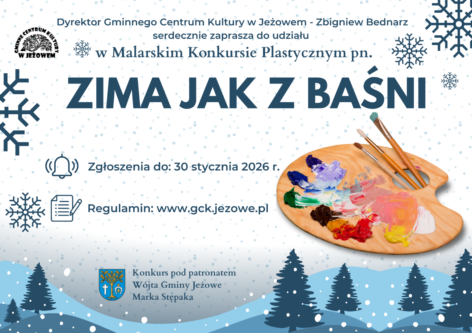 Malarski Konkurs Plastyczny pn. "Zima jak z baśni"